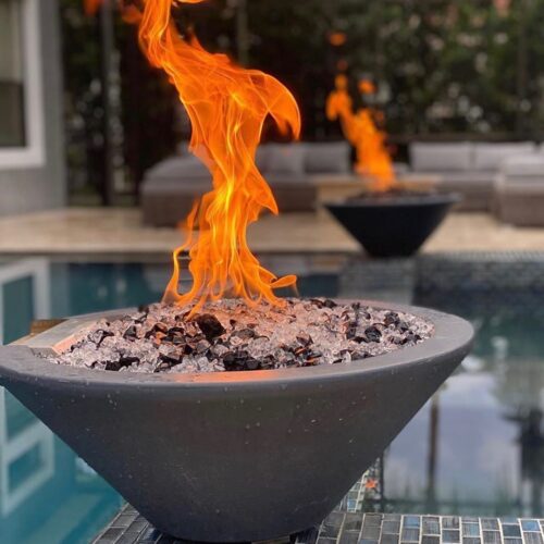 Round Cazo Fire Bowl - GFRC Concrete