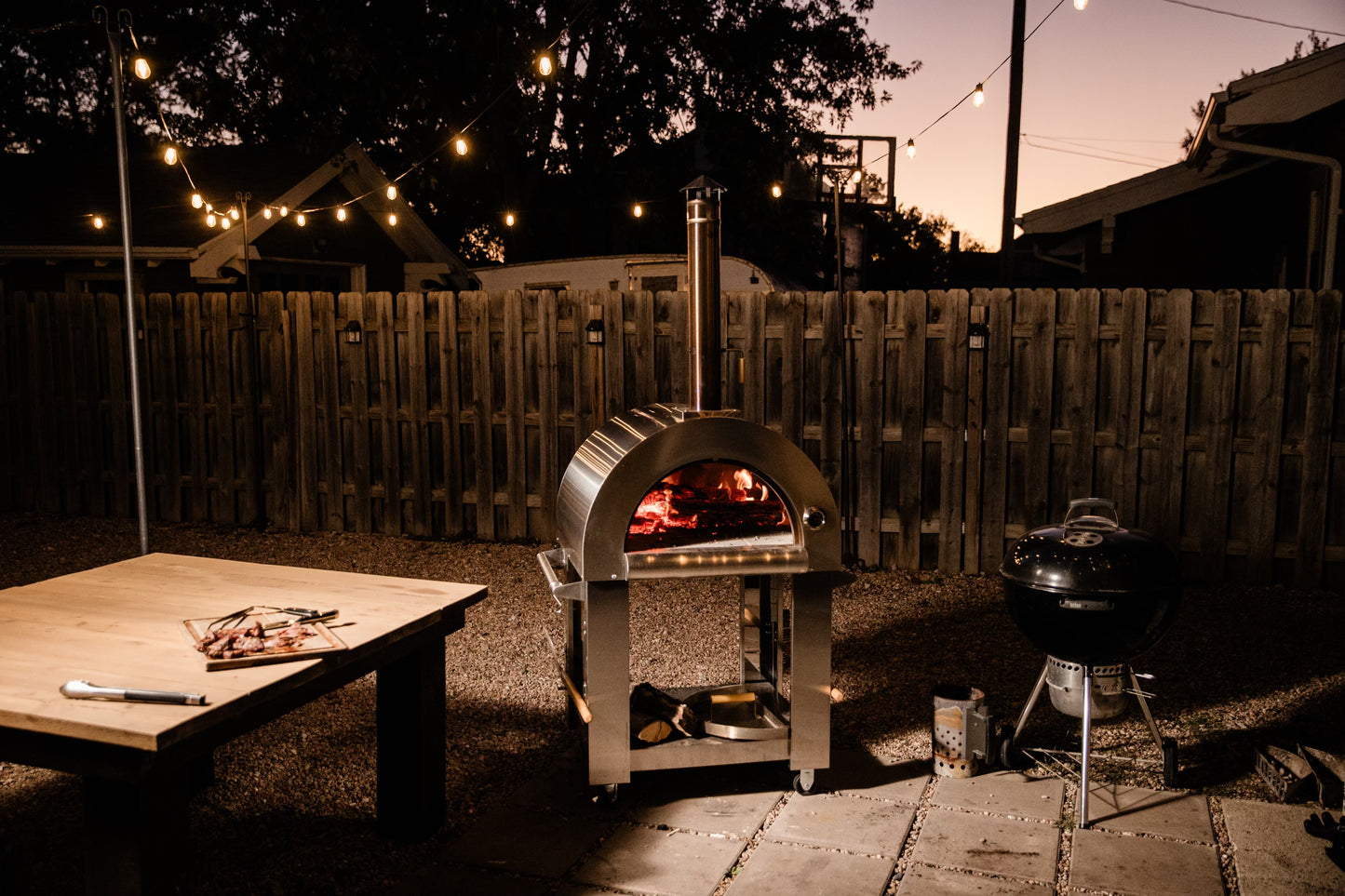 Kokomo 32" Wood Fired Stainless Steel Pizza Oven