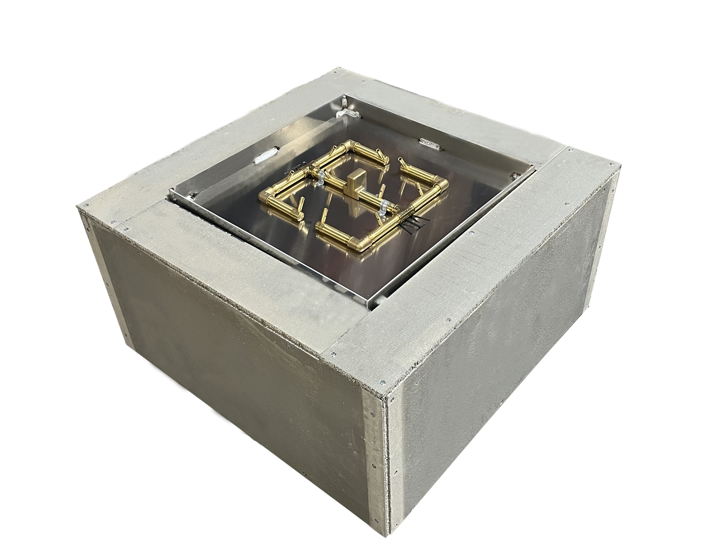 Warming Trends Steel Square Ready-To-Finish Fire Pit Table -54"