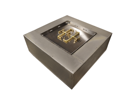 Warming Trends Steel Square Ready-To-Finish Fire Pit Table -36"