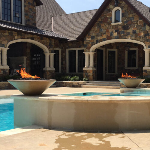Round Cazo Fire Bowl - GFRC Concrete