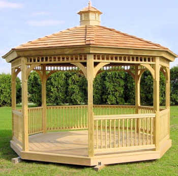 Gazebo Depot Pine Octagon Gazebo Kit -10ft