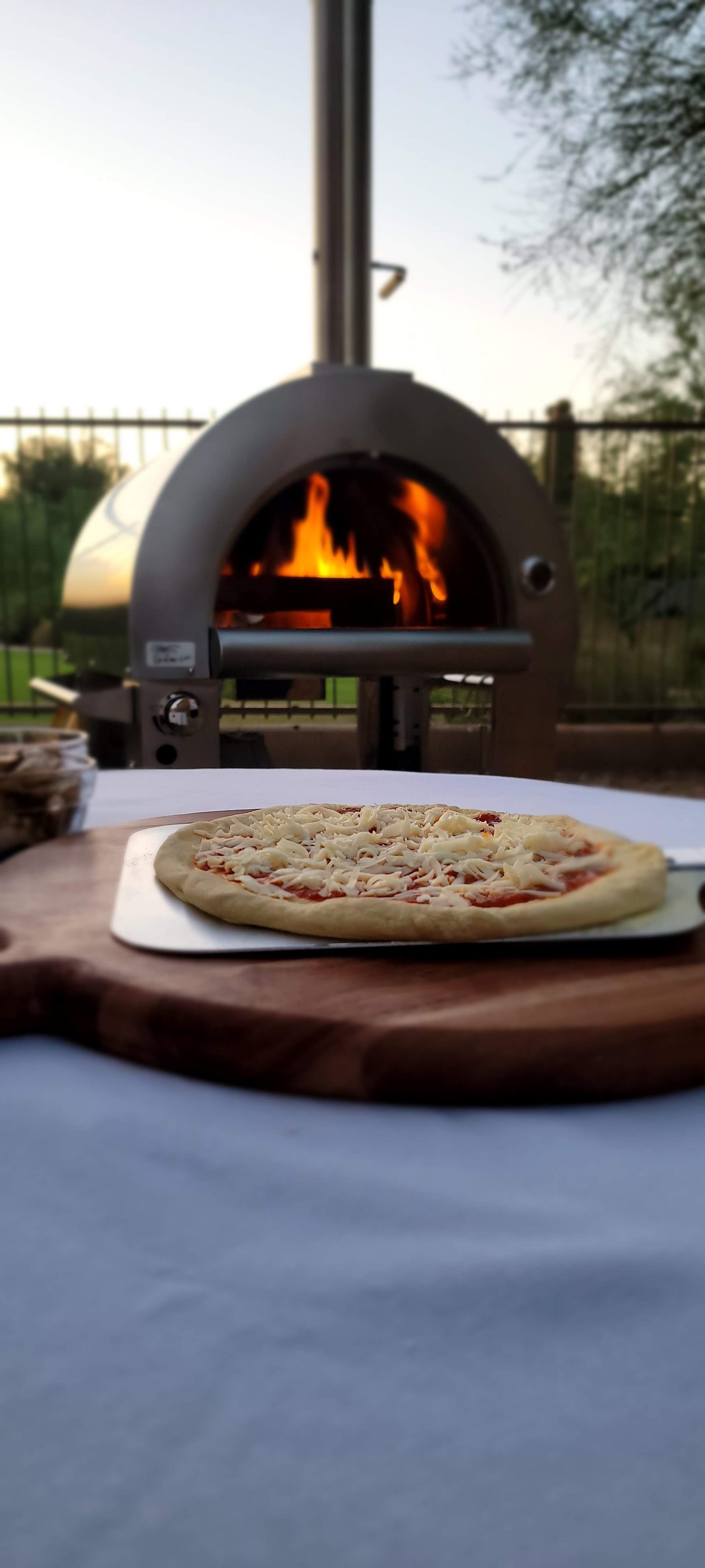 Kokomo 32" Dual Fuel Gas or Wood Fired Stainless Steel Pizza Oven