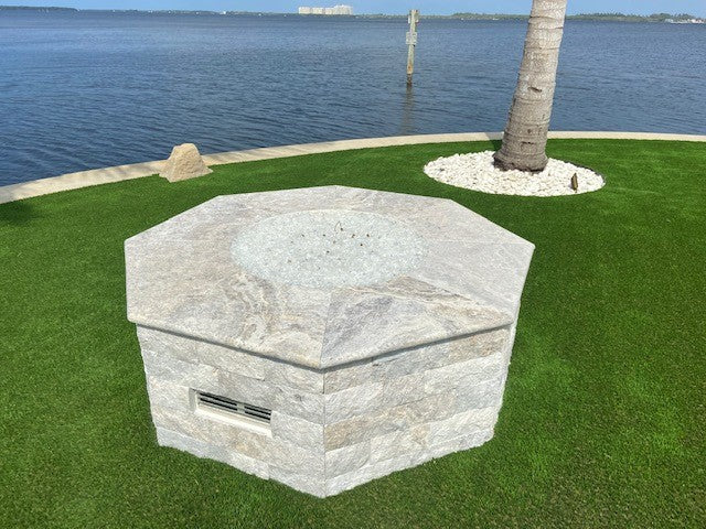 Warming Trends Steel Octagonal Ready-To-Finish Fire Pit Table -54"
