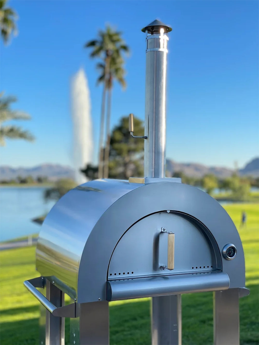 Kokomo 32" Wood Fired Stainless Steel Pizza Oven