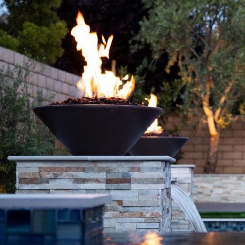 Round Cazo Fire Bowl - GFRC Concrete