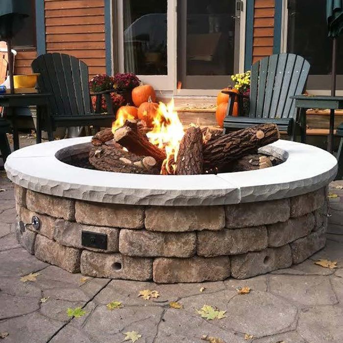 Warming Trends Steel Octagonal Ready-To-Finish Fire Pit Table -54"