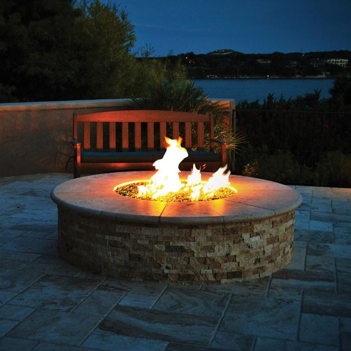 Warming Trends Steel Octagonal Ready-To-Finish Fire Pit Table -54"